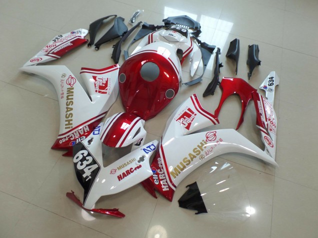 634 Blanc & Rouge 12-16 CBR1000RR Carénage Moto 634 Blanc & Rouge 12-16 CBR1000RR Carénage Moto