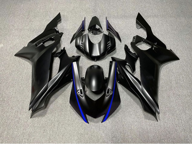 Accents De Noir Mat & De Bleu 17-21 R6 Carénage Moto Accents De Noir Mat & De Bleu 17-21 R6 Carénage Moto