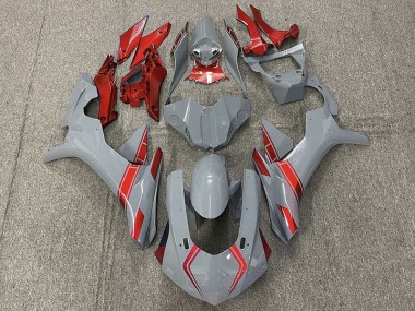 Accents Gris & Rouge Nardo 15-19 R1 Carénage Moto