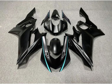 Accents Noir Mat & Bleu Sarcelle 17-21 R6 Carénage Moto