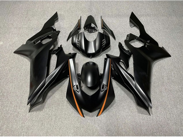 Accents Noir Mat & Orange 17-21 R6 Carénage Moto Accents Noir Mat & Orange 17-21 R6 Carénage Moto