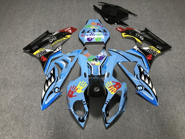 Alien Bleu & Blanc 09-14 S1000RR Carénage Moto