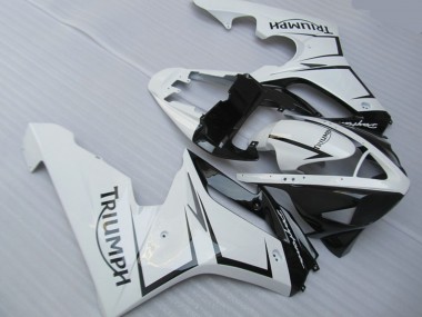 Argent Blanc & Noir 06-08 Daytona 675 Carénage Moto