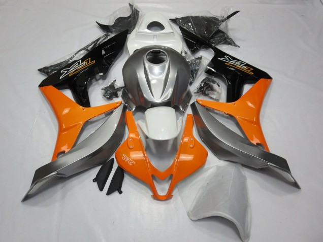 Argent Blanc & Orange 07-08 CBR600RR Carénage Moto Argent Blanc & Orange 07-08 CBR600RR Carénage Moto