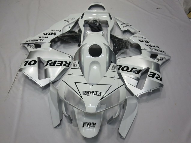 Argent Blanc Repsol 03-04 CBR600RR Carénage Moto Argent Blanc Repsol 03-04 CBR600RR Carénage Moto