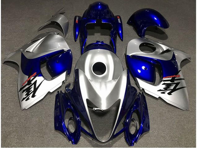 Argent Brillant & Bleu 08-20 GSXR 1300 Carénage Moto Argent Brillant & Bleu 08-20 GSXR 1300 Carénage Moto