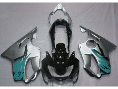 Argent Brillant & Bleu Sarcelle 99-00 CBR600 F4 Carénage Moto