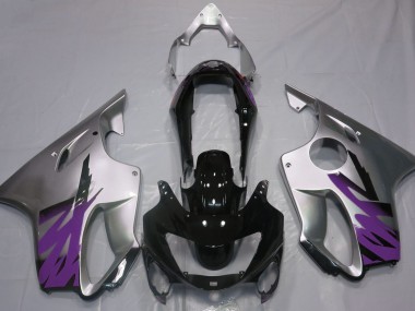 Argent Brillant & Violet 99-00 CBR600 F4 Carénage Moto