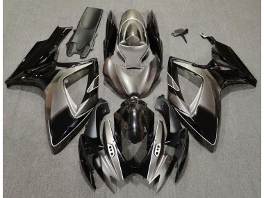 Argent Foncé & Noir 06-07 GSXR 600-750 Carénage Moto