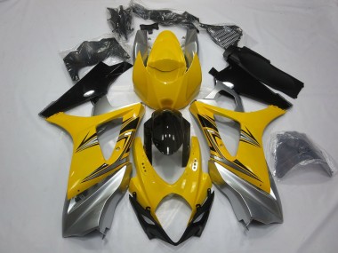 Argent Jaune 07-08 GSXR 1000 Carénage Moto
