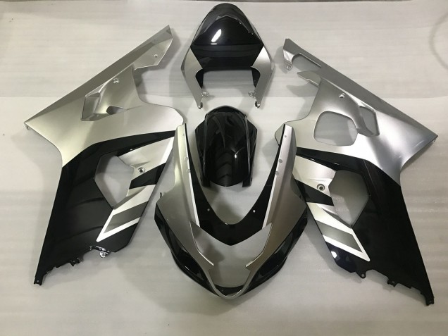 Argent Mat & Noir 04-05 GSXR 600-750 Carénage Moto Argent Mat & Noir 04-05 GSXR 600-750 Carénage Moto
