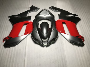 Argent Métallisé Avec Rouge 07-08 ZX6R Carénage Moto
