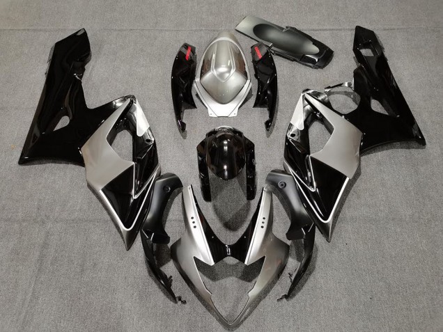 Argent & Noir 05-06 GSXR 1000 Carénage Moto Argent & Noir 05-06 GSXR 1000 Carénage Moto