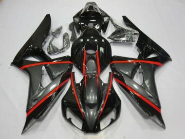 Argent & Noir 06-07 CBR1000RR Carénage Moto