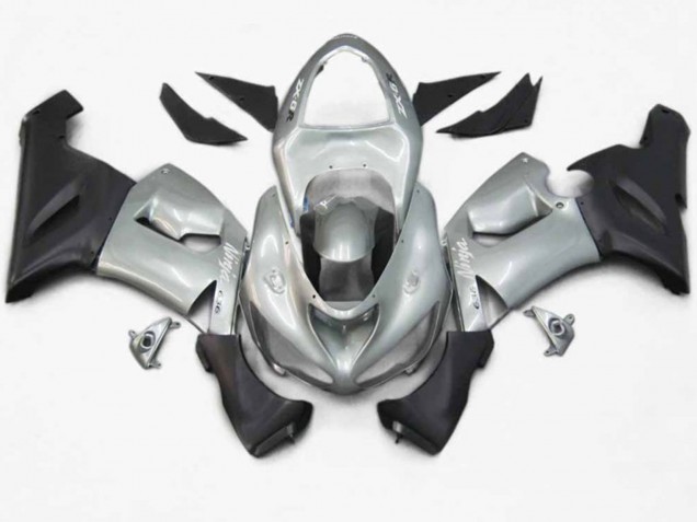 Argent Noir Mat 05-06 ZX6R Carénage Moto Argent Noir Mat 05-06 ZX6R Carénage Moto