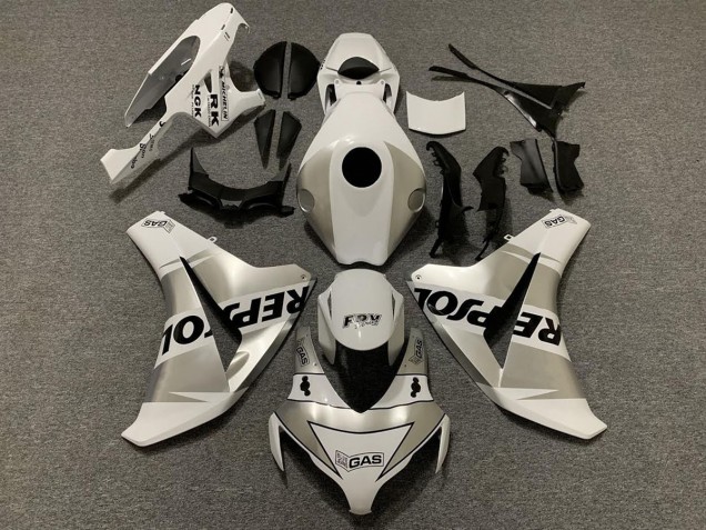 Argent Repsol 08-11 CBR1000RR Carénage Moto Argent Repsol 08-11 CBR1000RR Carénage Moto