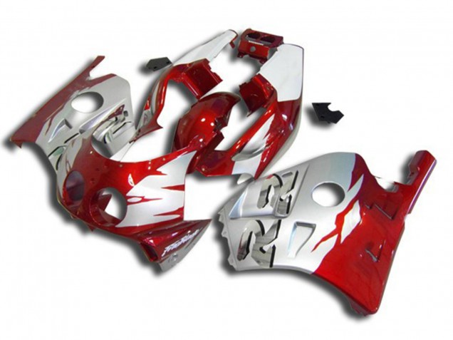 Argent Rouge & Blanc 90-98 CBR250RR Carénage Moto Argent Rouge & Blanc 90-98 CBR250RR Carénage Moto