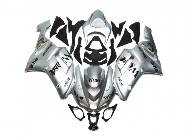 Argent West Brillant 07-08 ZX6R Carénage Moto Argent West Brillant 07-08 ZX6R Carénage Moto