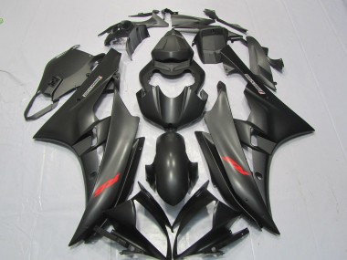Autocollant Rouge Noir Mat 06-07 R6 Carénage Moto