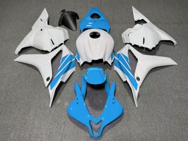 Bande Latérale Bleu Clair & Blanche 09-12 CBR600RR Carénage Moto