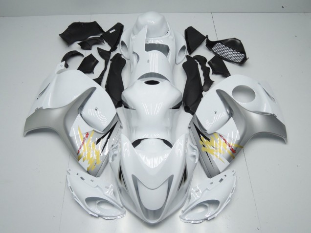 Blanc & Argent 08-20 GSXR 1300 Carénage Moto Blanc & Argent 08-20 GSXR 1300 Carénage Moto