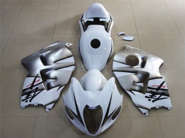 Blanc & Argent Brillant 97-07 GSXR 1300 Carénage Moto