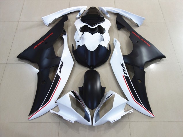 Blanc Avec Style Noir Personnalisé OEM 08-16 R6 Carénage Moto Blanc Avec Style Noir Personnalisé OEM 08-16 R6 Carénage Moto