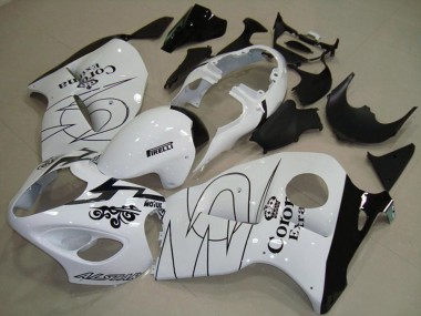 Blanc Avec Vert 97-07 GSXR 1300 Carénage Moto
