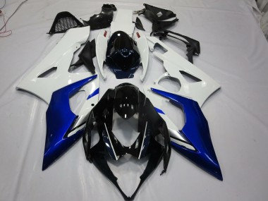 Blanc & Bleu 05-06 GSXR 1000 Carénage Moto