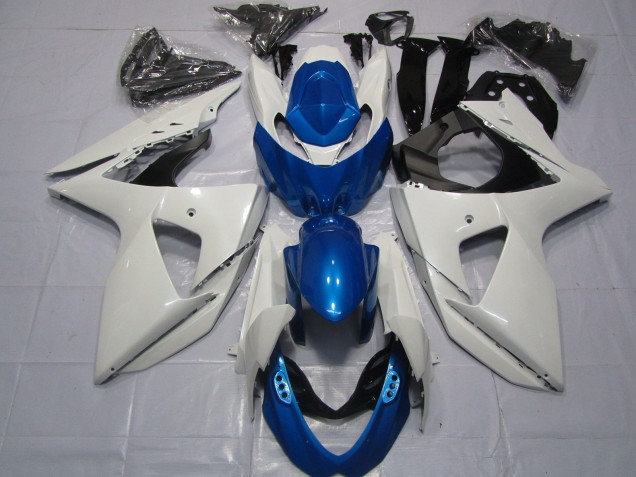 Blanc & Bleu 09-16 GSXR 1000 Carénage Moto Blanc & Bleu 09-16 GSXR 1000 Carénage Moto