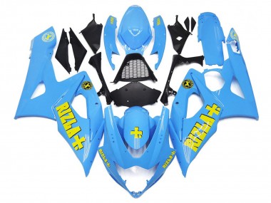 Blanc Bleu Avec Jaune Rizla 05-06 GSXR 1000 Carénage Moto