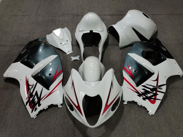 Blanc Bleu Clair & Rouge 97-07 GSXR 1300 Carénage Moto Blanc Bleu Clair & Rouge 97-07 GSXR 1300 Carénage Moto
