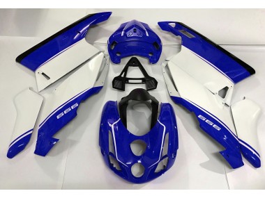 Blanc Bleu & Noir 03-04 Ducati 749 999 Carénage Moto