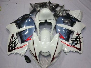 Blanc & Bleu Poussiéreux 97-07 GSXR 1300 Carénage Moto