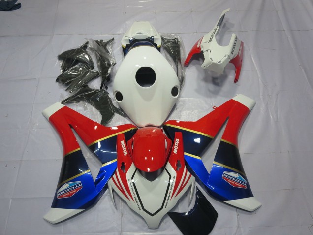 Blanc Bleu & Rouge 08-11 CBR1000RR Carénage Moto