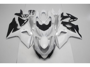 Blanc Brillant & Argent 09-16 GSXR 1000 Carénage Moto