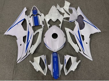Blanc Brillant & Bleu 08-16 R6 Carénage Moto