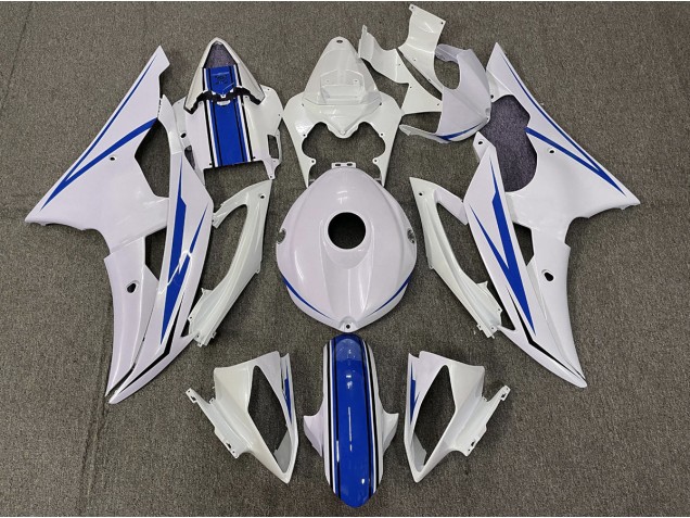 Blanc Brillant & Bleu 08-16 R6 Carénage Moto