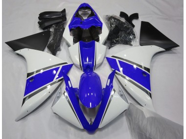 Blanc Brillant & Bleu 09-11 R1 Carénage Moto
