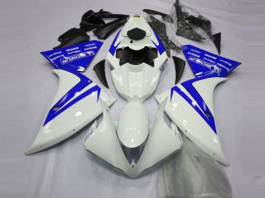 Blanc Brillant & Bleu 12-14 R1 Carénage Moto