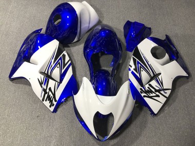 Blanc Brillant & Bleu 97-07 GSXR 1300 Carénage Moto