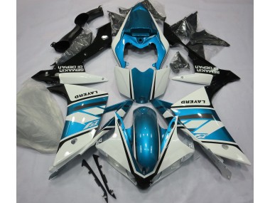 Blanc Brillant & Bleu Clair 07-08 R1 Carénage Moto