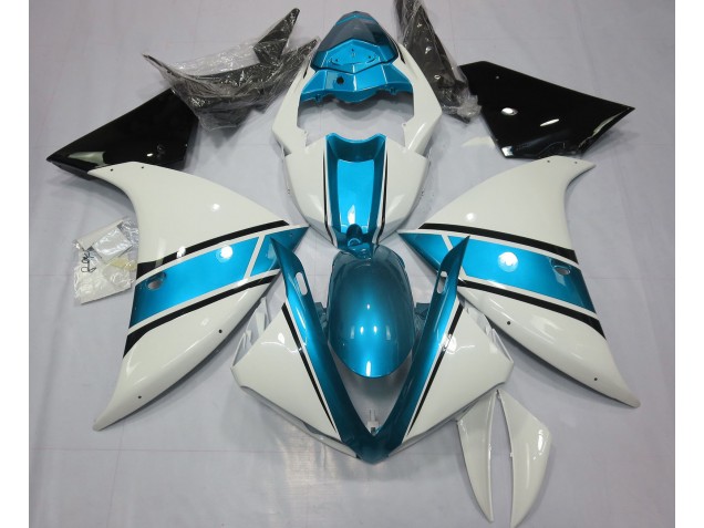 Blanc Brillant & Bleu Clair 09-11 R1 Carénage Moto