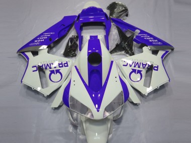 Blanc Brillant & Bleu Pramac 03-04 CBR600RR Carénage Moto