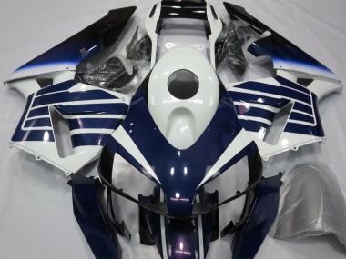 Blanc Brillant & Fondu Bleu 03-04 CBR600RR Carénage Moto