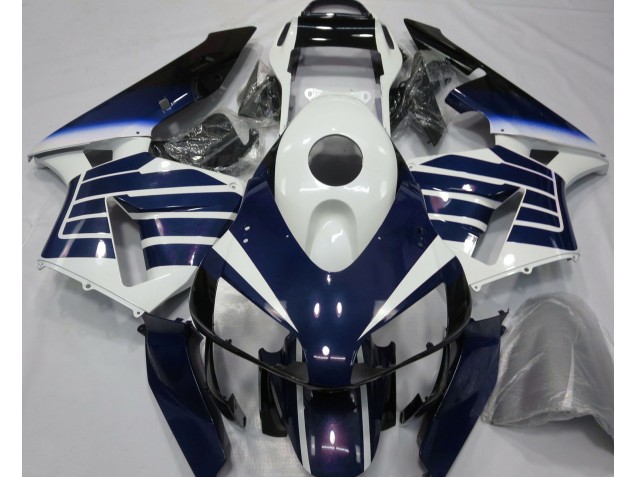 Blanc Brillant & Fondu Bleu 03-04 CBR600RR Carénage Moto Blanc Brillant & Fondu Bleu 03-04 CBR600RR Carénage Moto