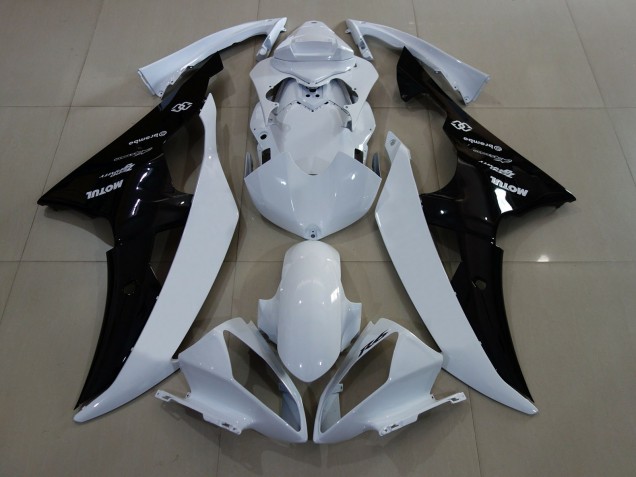 Blanc Brillant / Noir 08-16 R6 Carénage Moto Blanc Brillant / Noir 08-16 R6 Carénage Moto