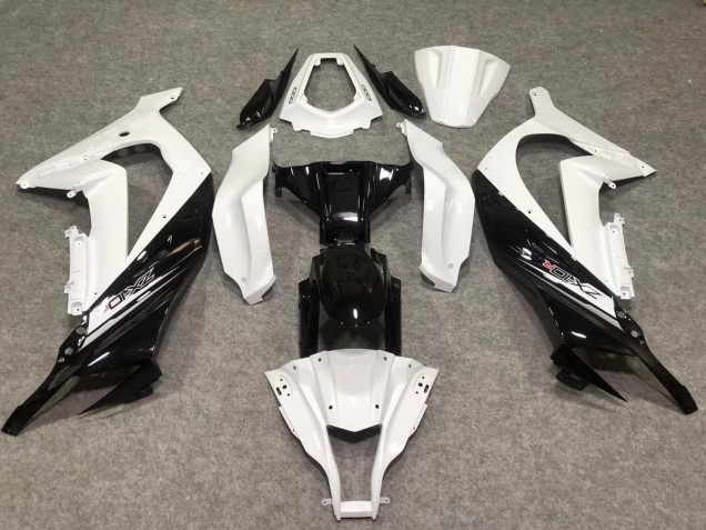 Blanc Brillant / Noir 11-15 ZX10R Carénage Moto Blanc Brillant / Noir 11-15 ZX10R Carénage Moto