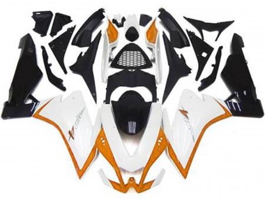 Blanc Brillant & Orange 10-15 RSV4 1000 Carénage Moto