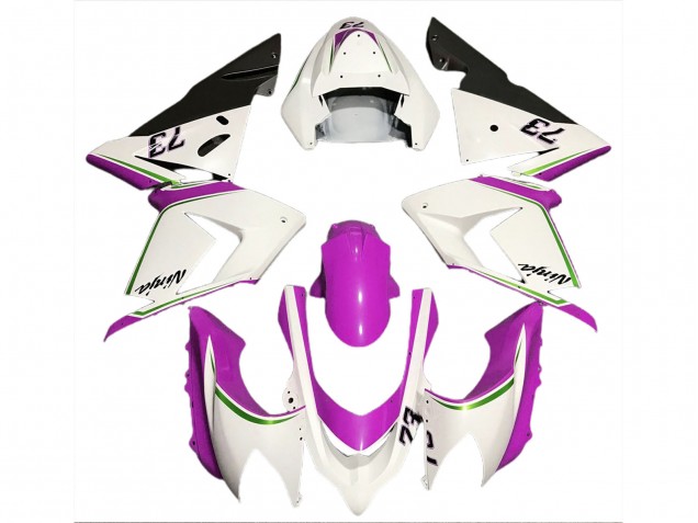 Blanc Brillant & Rose 04-05 ZX10R Carénage Moto